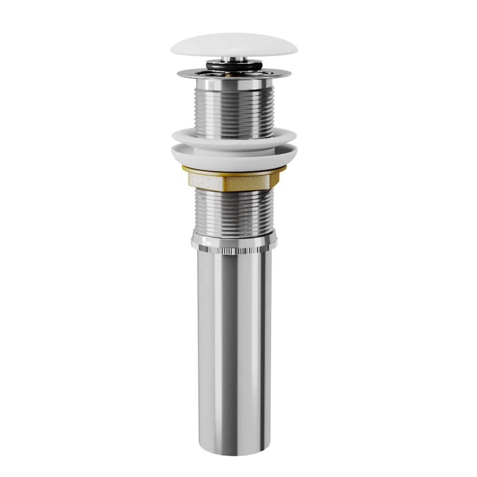 Донный клапан для раковины (умывальника) DK DC9016 1/4" клик-клак, белая крышка