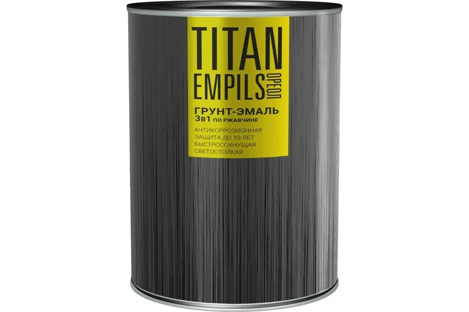 Грунт-эмаль по ржавчине графитовый серый (RAL 7024) 0,75л ОРЕОЛ TITAN