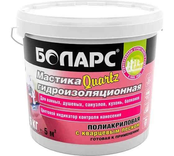 Мастика полиакриловая БОЛАРС Quartz 6 кг