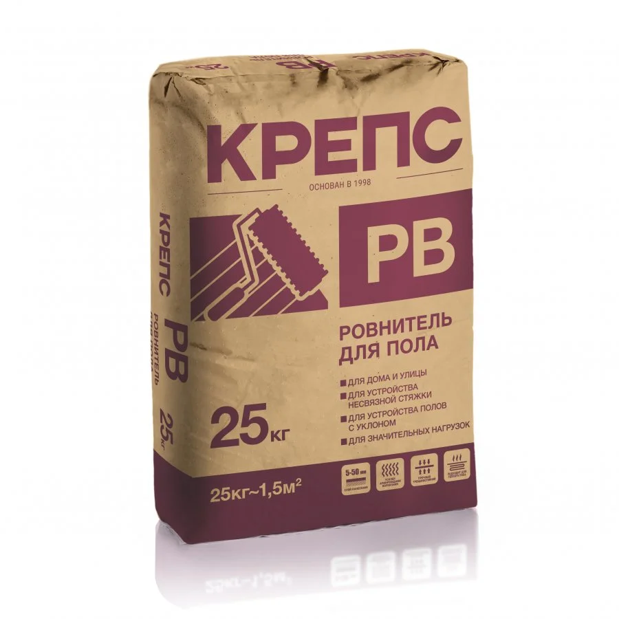 Ровнитель для пола КРЕПС РВ высокопрочный 25 кг