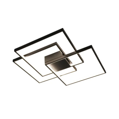 Люстра светодиодная управляемая SVEN QUADRO 120W 3Q-APP-550х550х75-BLACK/WHITE-220-IP20