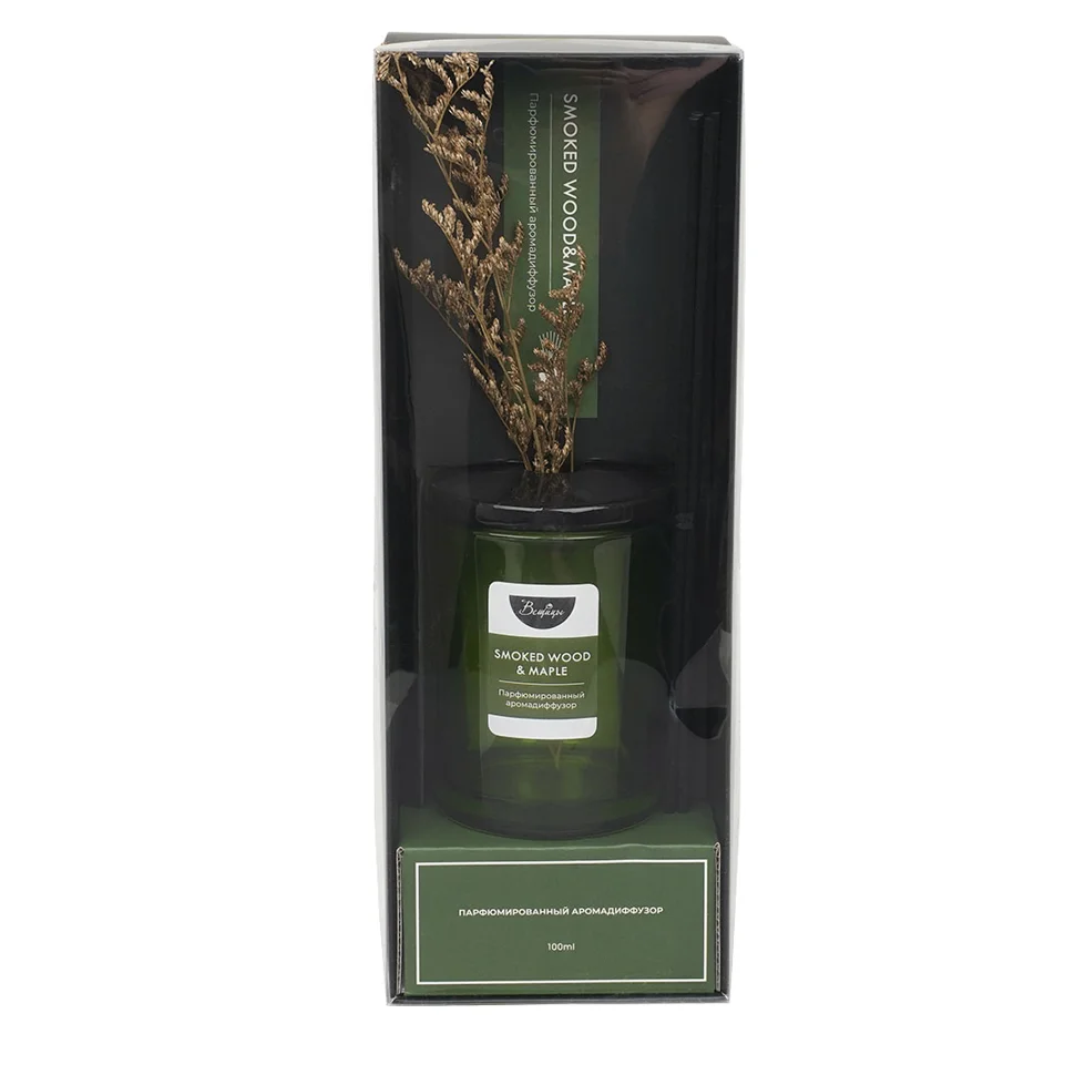 Аромадиффузор парфюмированный SMOKED WOOD & MAPLE 100 мл., Д80 Ш80 В295