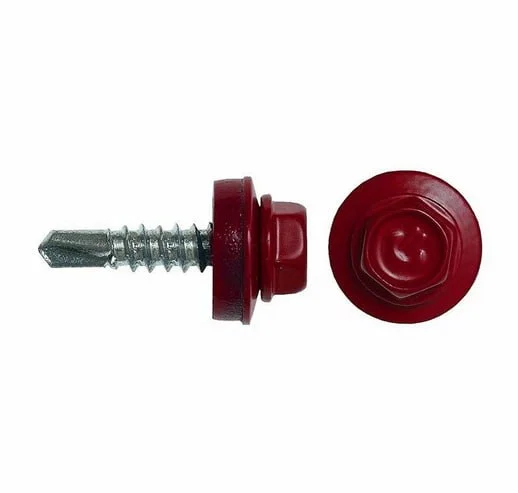 Саморез кровельный 4,8x19 сверло №2 (красное вино) RAL 3005 (уп 250шт) Bh