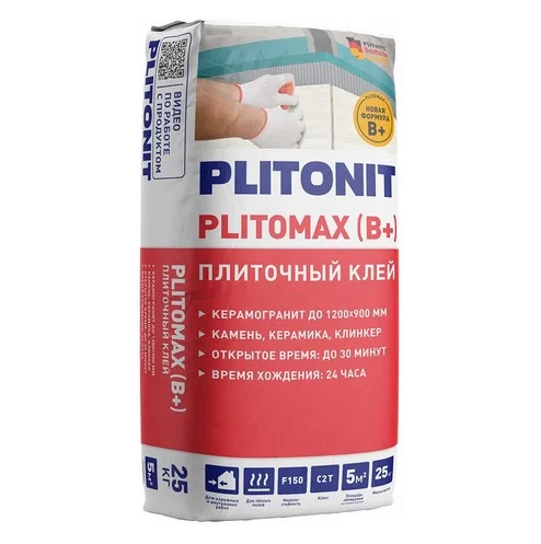 Клей плиточный PLITONIT PLITOMAX B+ высокопрочный 25 кг