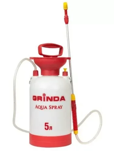Опрыскиватель садовый GRINDA "Aqua Spray", широкая горловина, устойчивое дно, алюминиевый удлинитель, 5л