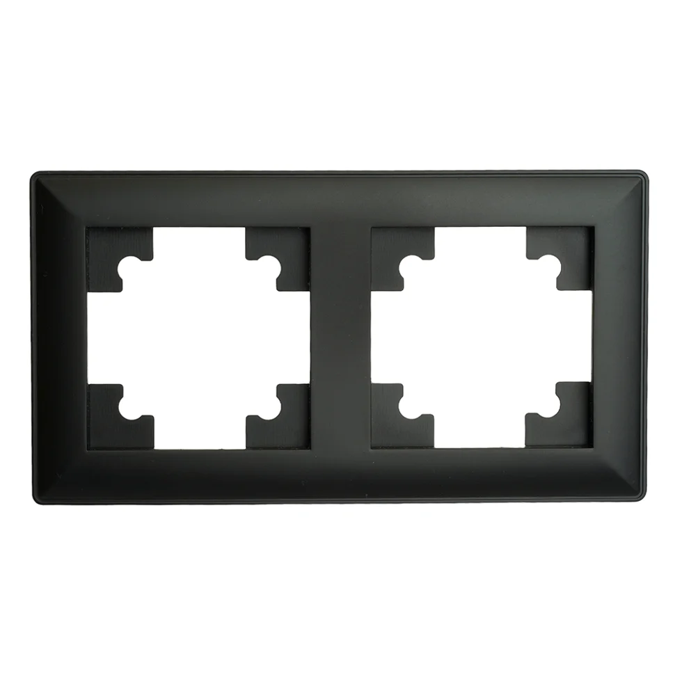 Рамка двухместная STEKKER Катрин, черный (PFR00-7002-05)