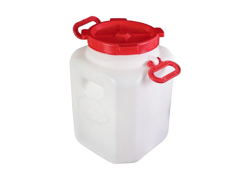 Бочка 50 л белая пластик дачная (квадратная)