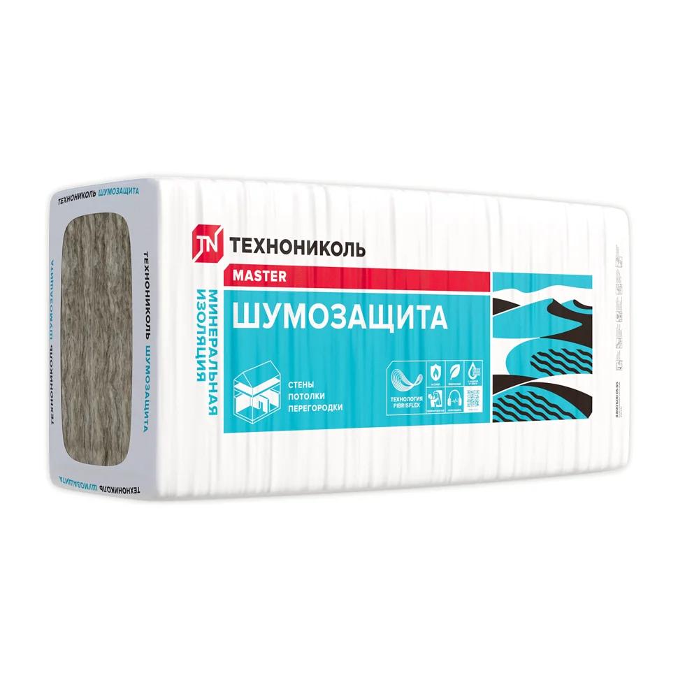 Утеплитель ТехноНиколь П36 Шумозащита 100*610*1200 (в упаковке 5 плит, 0,366 м3 &#8211; 3,66 кв.м), 40 упак на поддоне