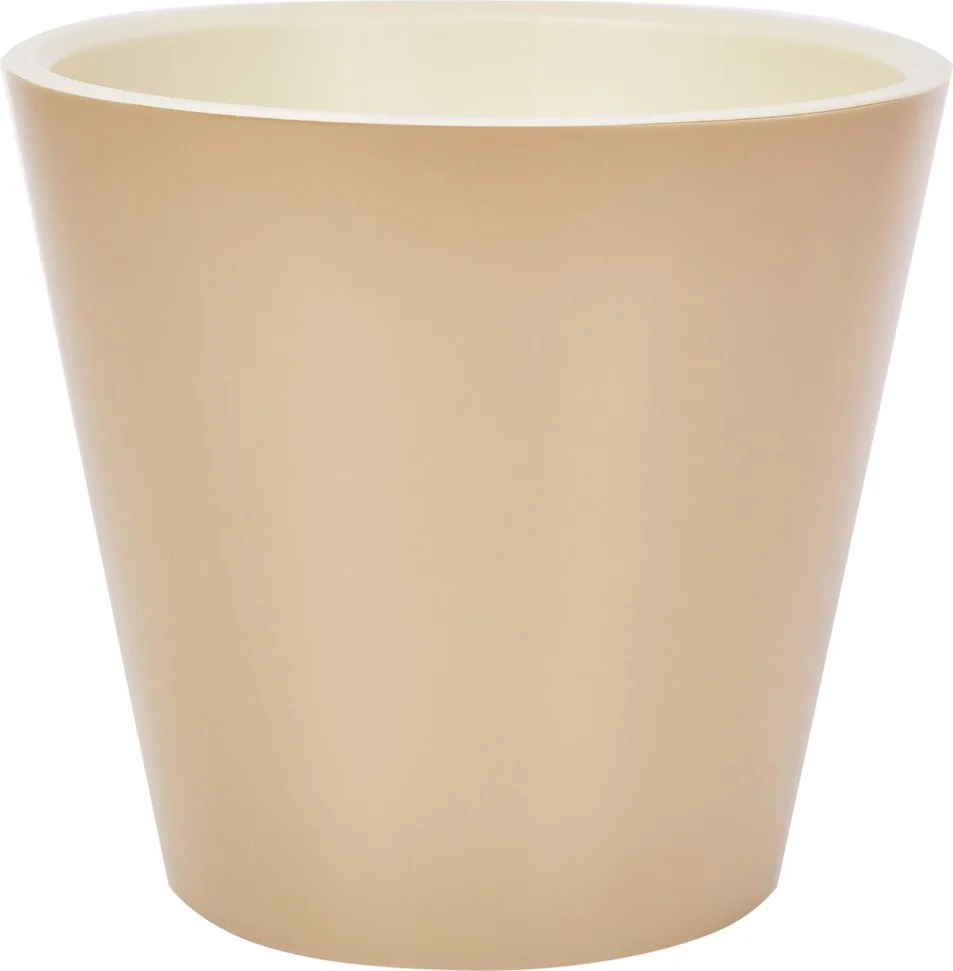 Горшок для цветов InGreen Manhattan D190 мм, 3,3 л c дренажной вставкой Молочный шоколад