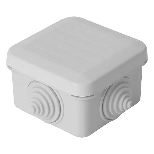 Коробка разветвительная 70*70*40мм, 4 ввода, IP55, светло-серая, Stekker EBX10-34-55 (GE41236)