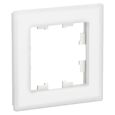 Рамка 1-местная AtlasDesign Nature стекло бел. Schneider Electric ATN320101