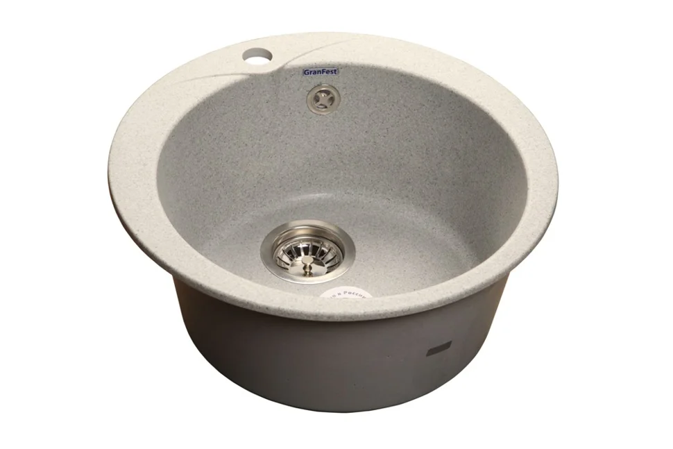 Мойка композитная GRANFEST Rondo d480 Серый круглая