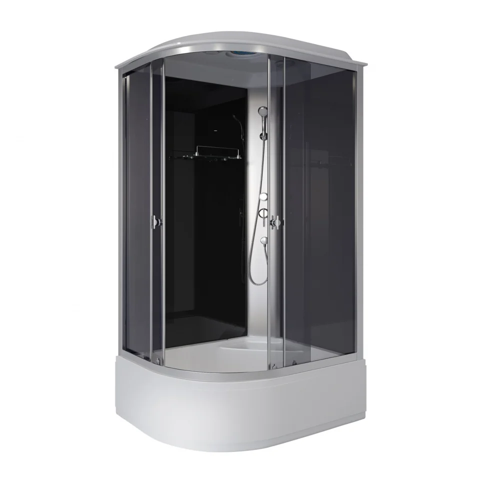 Кабина душевая NIAGARA Eco 1200х800х2150, высокий поддон, стекло тонированное, арт. E120/80/40R/TN