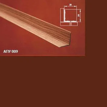 Порог АПУ 009 алюминиевый 2700*20*20 мм угловой внутренний (03 шоколад)