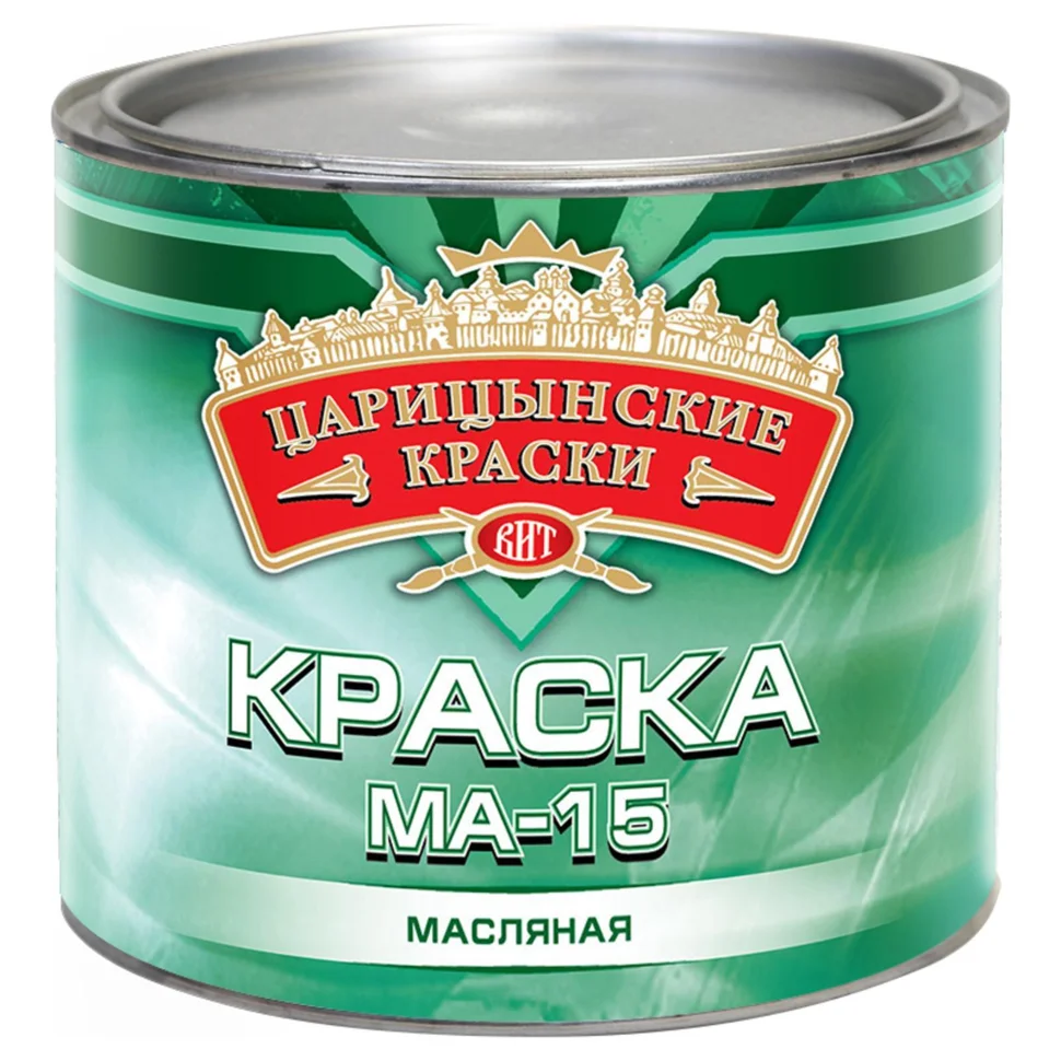 Краска МА-15 ярко-зеленая "Царицынские краски" 1,8 кг