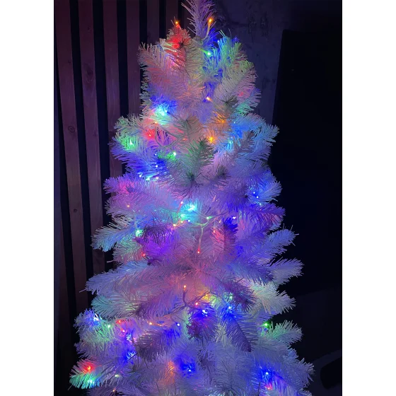 Гирлянда LED Мишура 3.9 м белый провод, мультиколор, 220V, ENIN - WM ЭРА