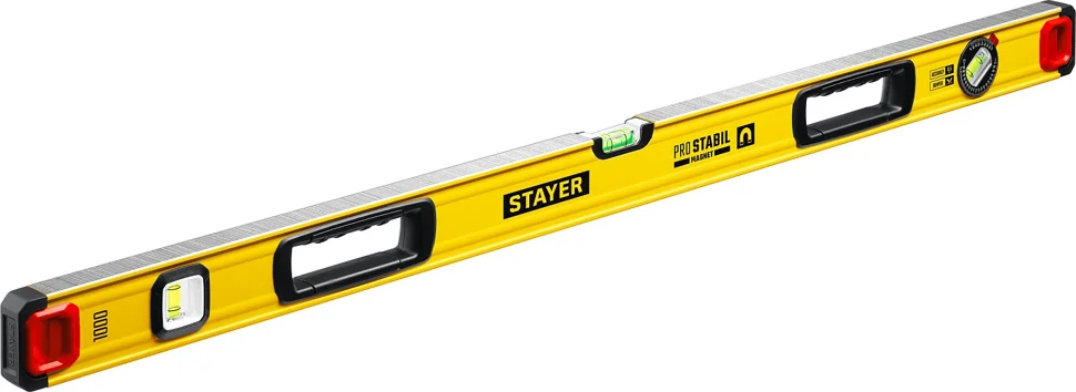 Уровень магнитный 1000мм STAYER PRO STABIL, усиленный профиль с поворотным глазком, Professional