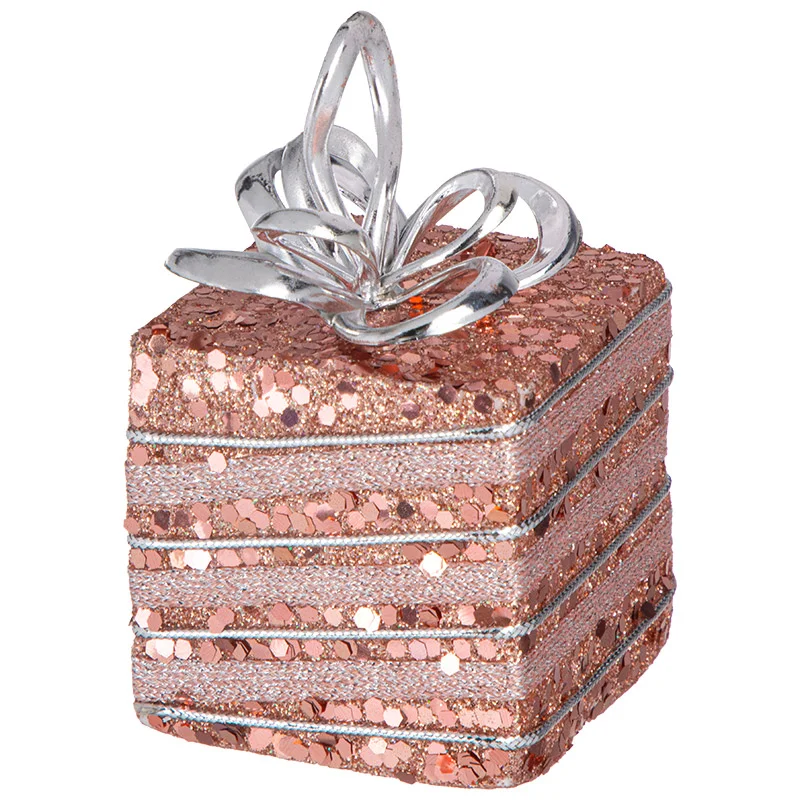 Украшение елочное "Подарок новогодний", розовый