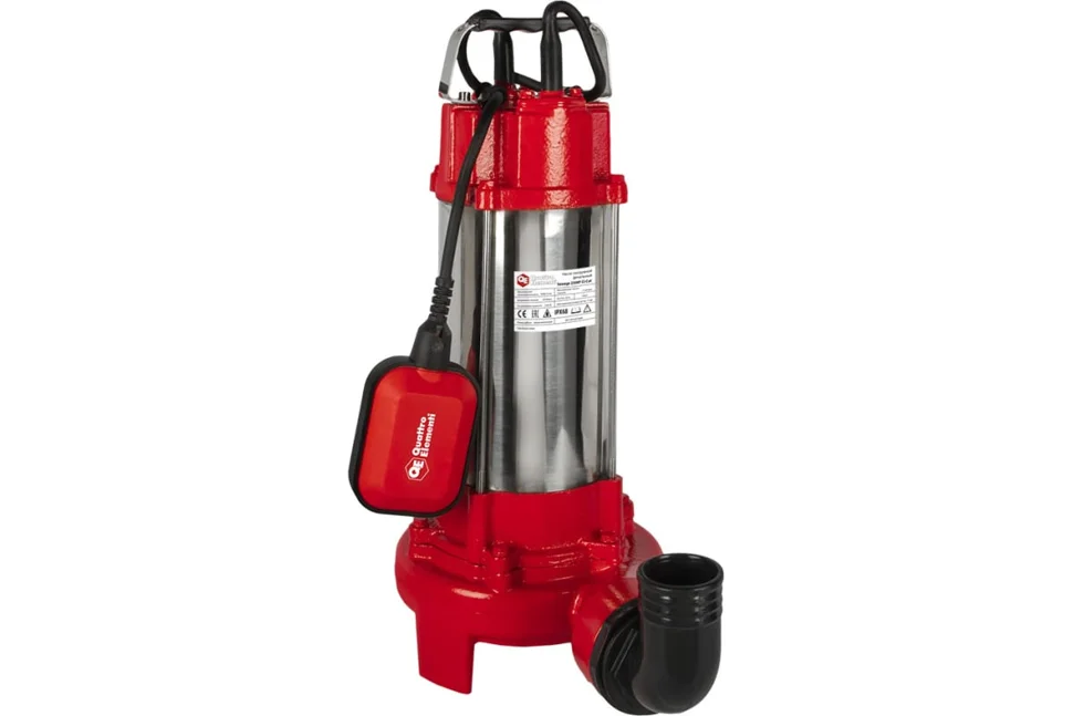Насос фекальный QUATTRO ELEMENTI Sewage 2500F Ci-Cut (2500 Вт, 30000 л/ч, грязевой, 17 м, 21 кг, чугун, с НОЖОМ)