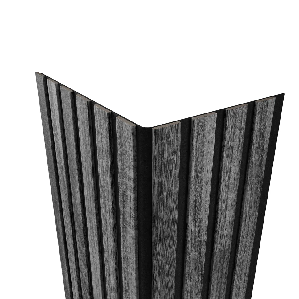 Панель акустическая гибкая ARTIVA flex №2, черный войлок, 2750х600х9мм, рейки МДФ 40х6мм, дуб рейн