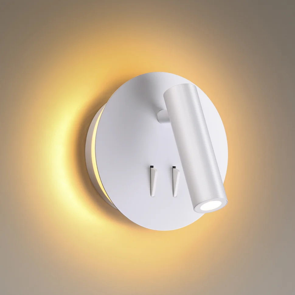 Бра 3912/9WL HIGHTECH ODL20 277 бел/металл с лампой для чтения с выкл LED 9W 3000K 220V BEAM