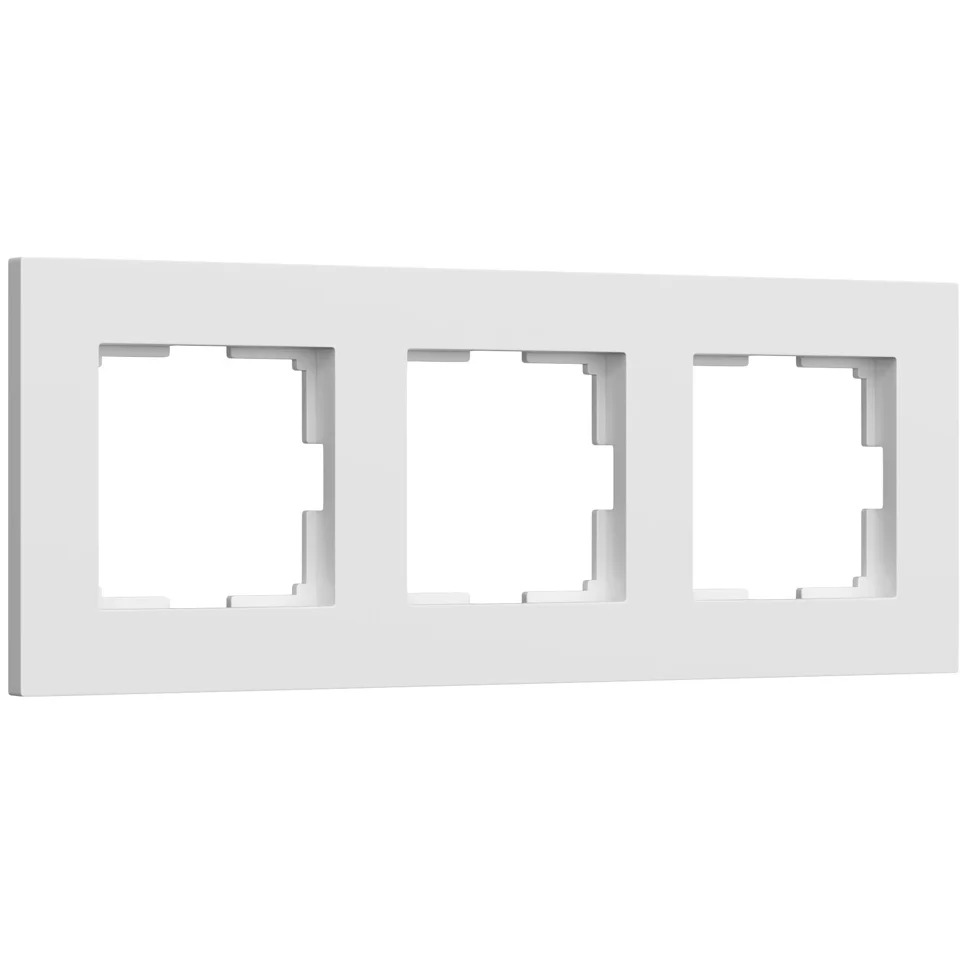 Рамка 3-местная Werkel Slab, белый матовый, W0032961