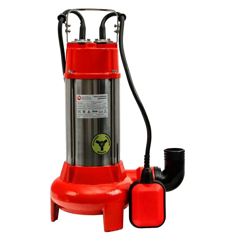 Насос фекальный QUATTRO ELEMENTI Sewage 1100F Ci-Cut (1100 Вт, 14000 л/ч, грязевой, 7 м, 21 кг, чугун, с НОЖОМ) ПРОФ