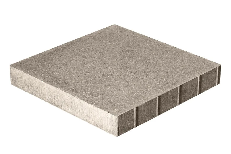 Плитка тротуарная Квадрат серый 500*500*70 мм микрофаска, верхний прокрас (0,25кв.м.) СИЯН