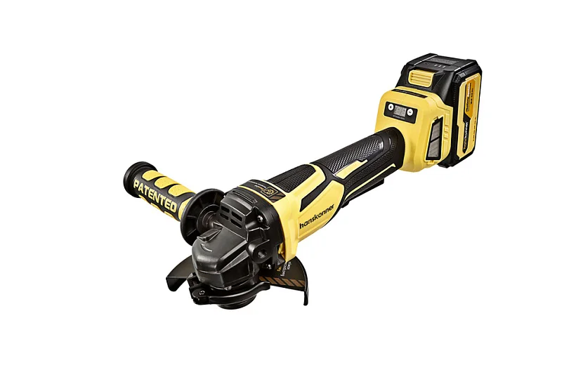 Шлифмашина угловая 125 мм 18В, 1BatterySystem, регул обор, 1х4.0Ач, ЗУ, кейс HS, Hanskonner