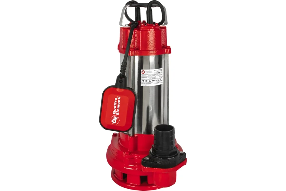 Насос фекальный QUATTRO ELEMENTI Sewage 2500F Ci (2500 Вт, 27000 л/ч, для грязной, 28 м, 23,8 кг)