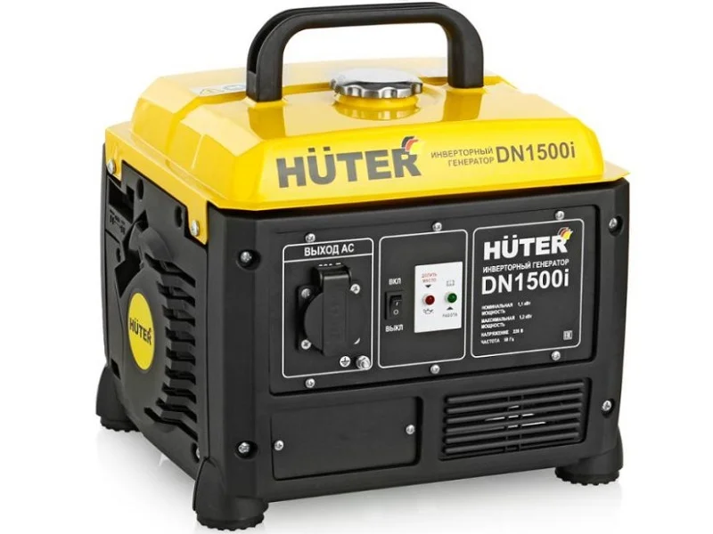 Генератор инверторный HUTER DN1500i, (1фазн., ном/макс мощность 1,1/1,3 кВт)