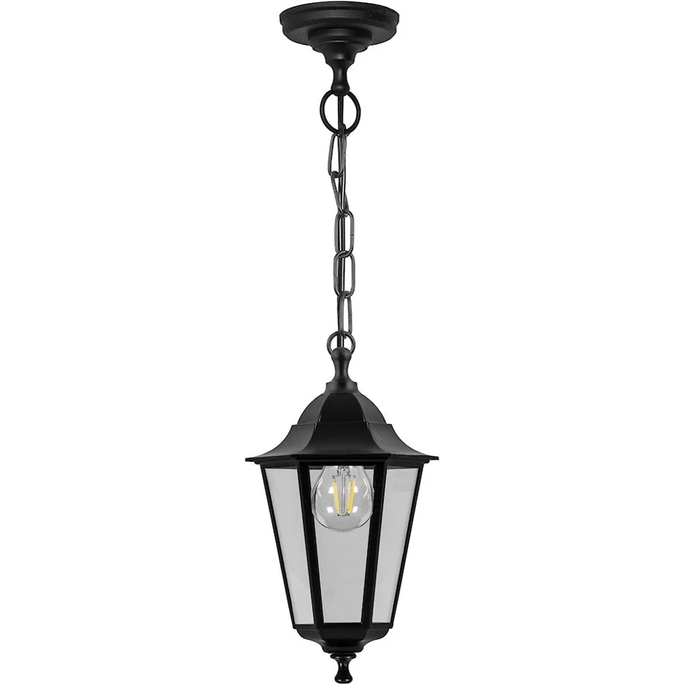 Фонарь уличный Feron 32254 60W 230V E27 черный, НСУ 06-60-001 (на цепочке 325мм)