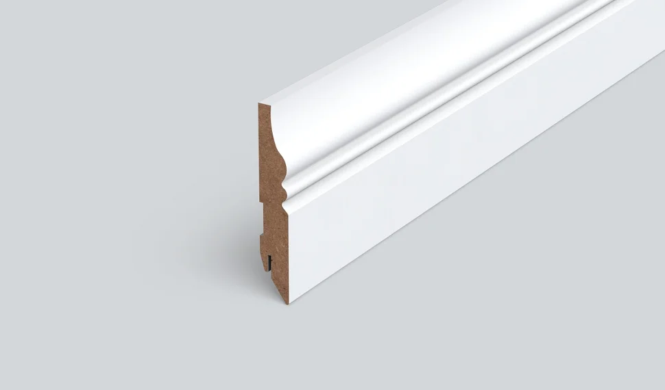 Плинтус шпонированный CLASSEN Pure Faun белый 100х16x2400мм, арт.222393