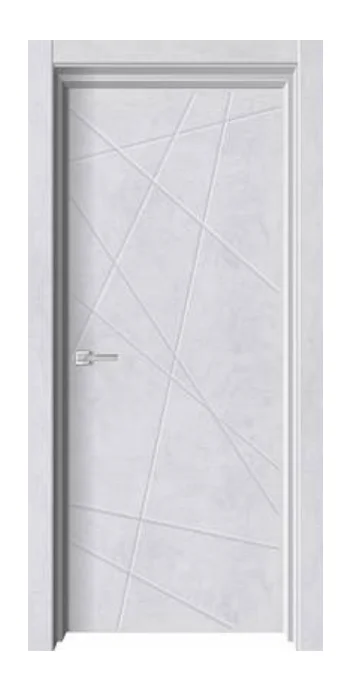 Дверь ДВЕРИ ГУД GEOMETRY-1 ПВХ Бетон снежный глухая 80
