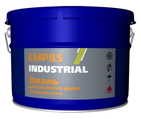 Эмаль для разметки дорог EMPILS полиакриловая, белая 35 кг