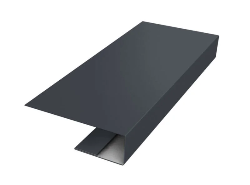J-профиль Стальной бархат RAL 7024 (мокрый асфальт) для софита 25*18*3м.п.