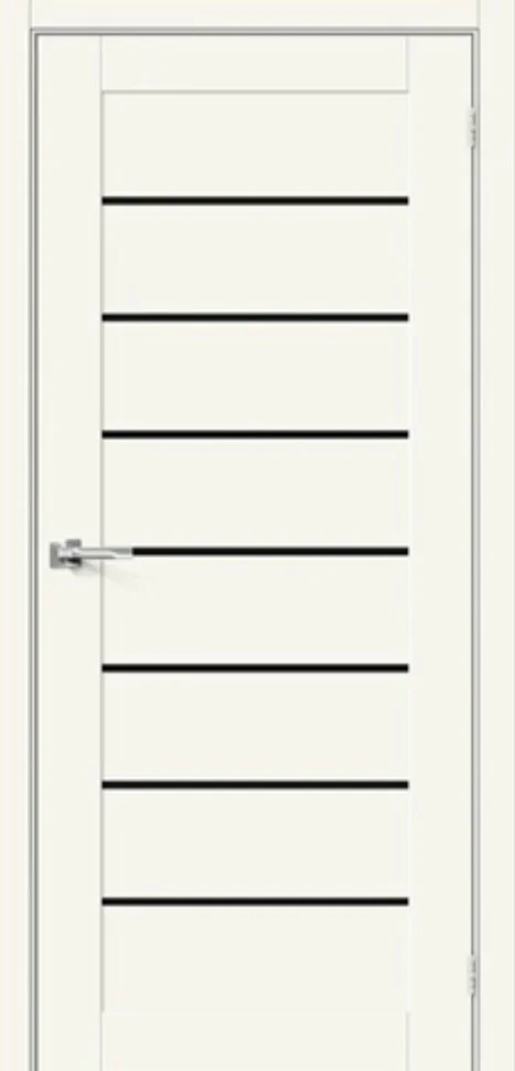 Дверь ДВЕРИ МАКС №17 белый стекло ЧЕРНОЕ 70х200, эмалит