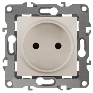 Розетка 1-местная СП Эра12 2P, слоновая кость (16АХ-250В), арт.12-2105-02