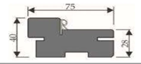 Стойка дверной коробки универсальная ОКА 75*40*2080 мм махагон (массив сосны)