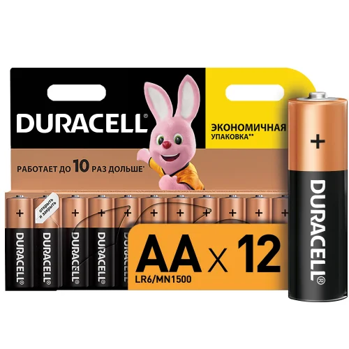 Элемент питания Duracell LR6-12BL BASIC NEW (уп. 12шт)