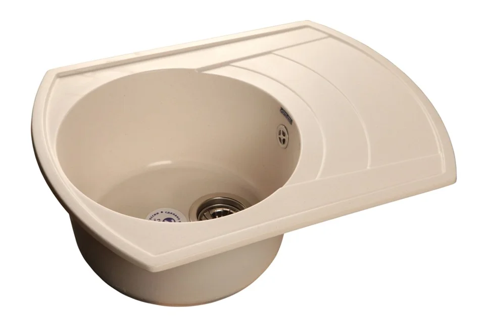 Мойка композитная GRANFEST Rondo 650х500 Белый с крылом