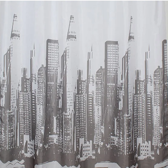 Штора для ванной САНАКС полиэстэр, 180*180см, НЕБОСКРЁБЫ без колец, арт.01-13