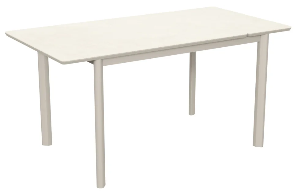 Стол Римини-1С 110х70 (+45) (цвет Мокко/МДФ+PVC Мокко/Cream-Latte) + нога №9 (мокко)