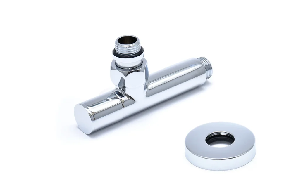 Вентиль запорный угловой НР-НР с отражателем 1/2" х1/2" (пара)
