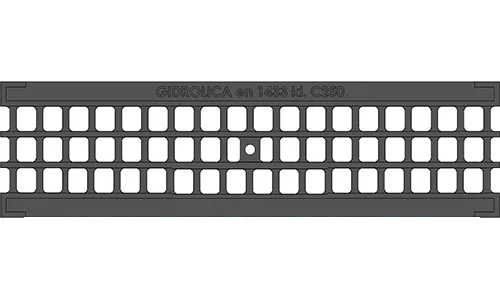 Решетка водоприемная GIDROLICA Standart DN100 C250 ячеистая чугунная 500*136*13 мм арт.507