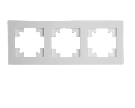 Рамка трехместная STEKKER Катрин, белый матовый стекло (GFR00-7003-01M)