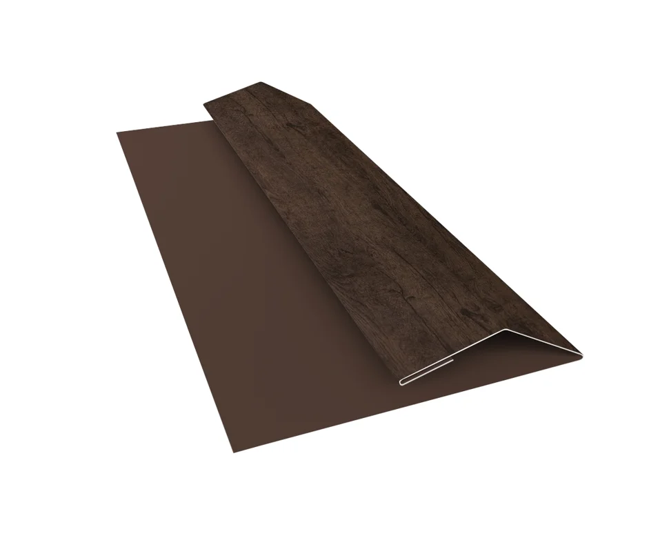 Планка финишная Print Antique Wood (Античный Дуб) для М/сайдинга Блок-Хаус NEW 3м.п.
