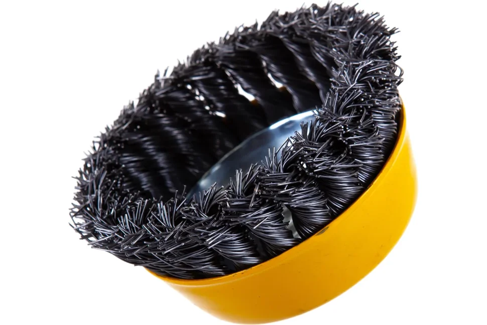 Щетка чашеобразная для УШМ 100мм, М14, плетёные пучки проволоки 0,5мм, STAYER "MASTER"