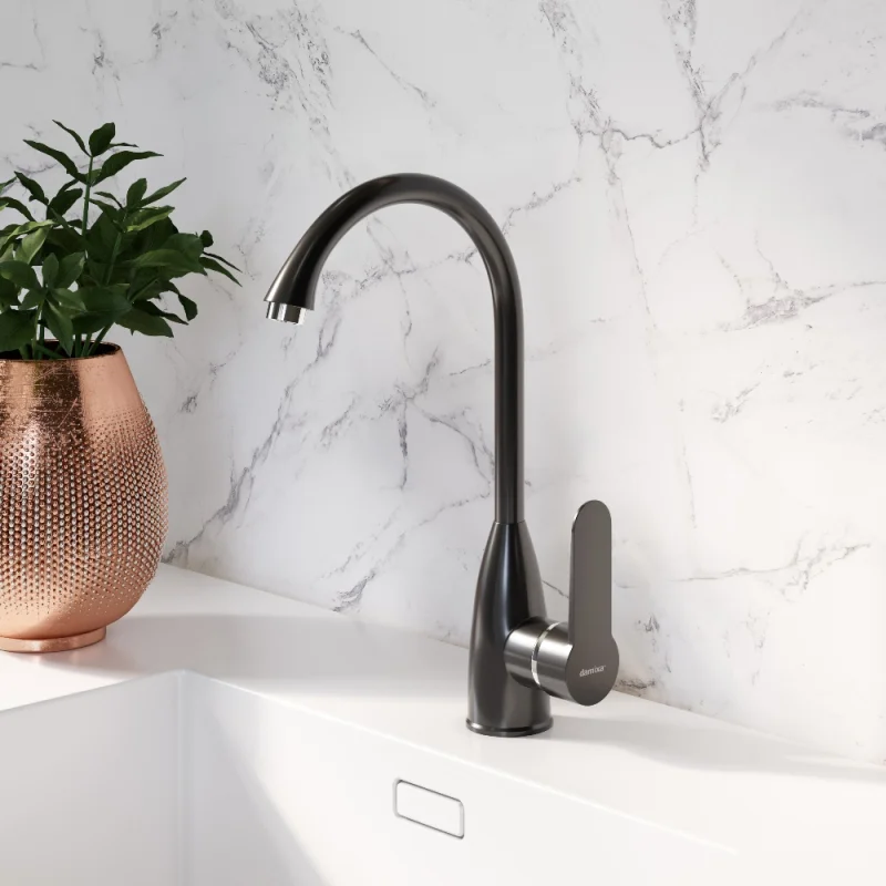 Смеситель Damixa Neptune DX408000300 полимерный для кухни, черный