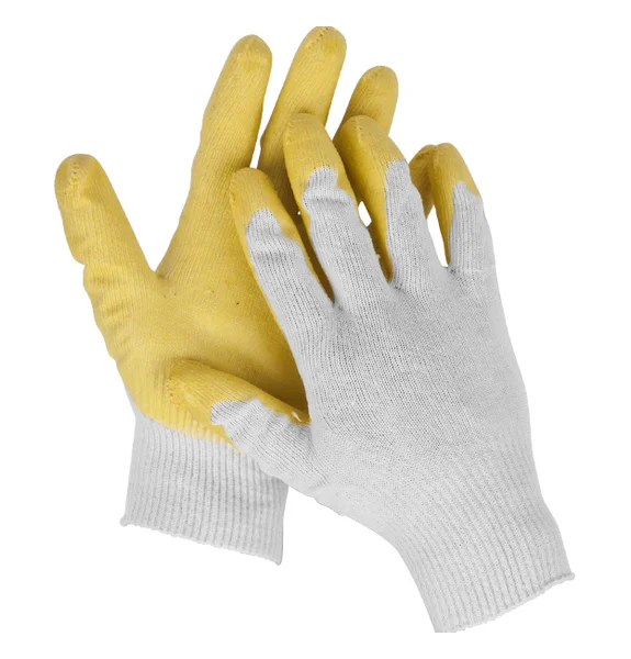 Перчатки трикотажные STAYER "МASTER" MaxSafe, обливная ладонь из латекса, х/б, 13 класс, L-XL, 10 пар